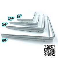 ฉากเท้าแขน ฉากทำชั้น ฉากเหล็กชั้นวางของ เหล็กฉากเท้าแขน สีขาว ฉากรับชั้น เหล็กตัวแอล (ราคาต่อคู่)