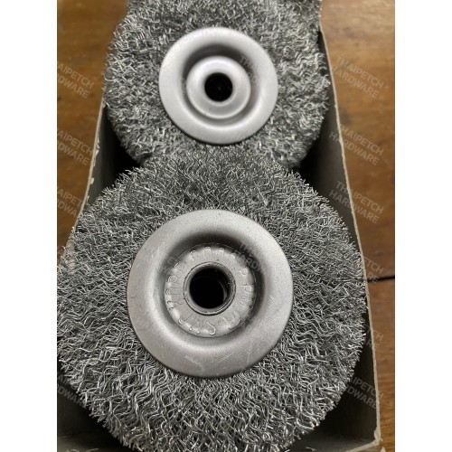 แปรงลวดกลมเหล็ก 4" แปรงลวดขัดสนิม  แปรงลวด 4*1/2*1/2 ใช้งานกับเครื่องมอเตอร์หินไฟหรือเครื่องเจียร์ *** ราคาพิเศษยกโหล 504 บาท*** แปรงลวดกลมเหล็ก 4" แปรงลวดขัดสนิม  แปรงลวด 4*1/2*1/2 ใช้งานกับเครื่องมอเตอร์หินไฟหรือเครื่องเจียร์ *** ราคาพิเศษยกโหล 504 บาท***